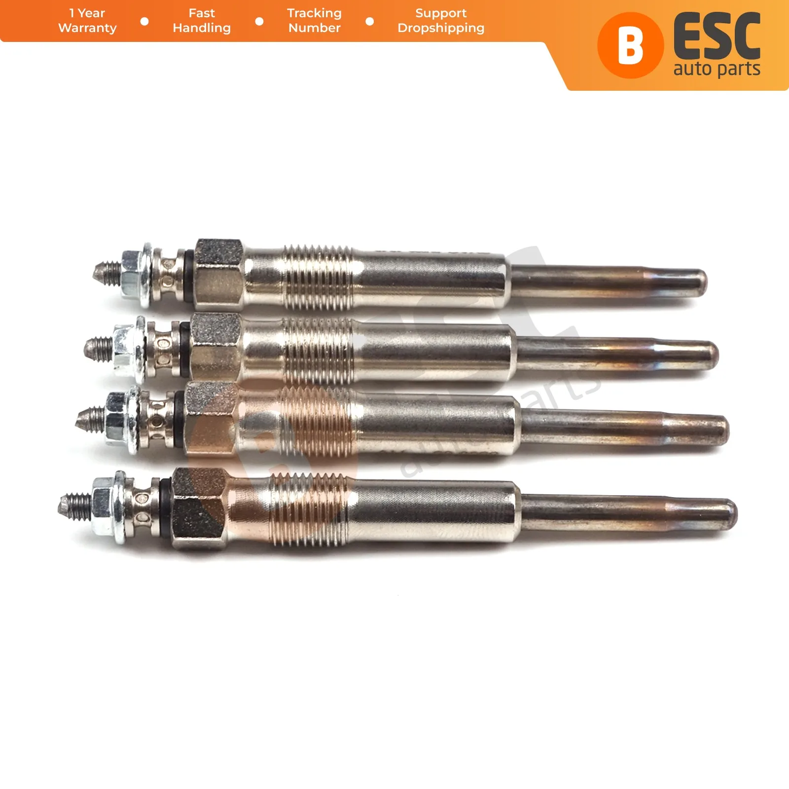 ESC Auto Parts EGP44-1 4 Pcs Heater Glow Plugs GX90, 0100226371, GN016 for Fiat Citroen Peugeot 1.5-1.9 Ship From Turkey