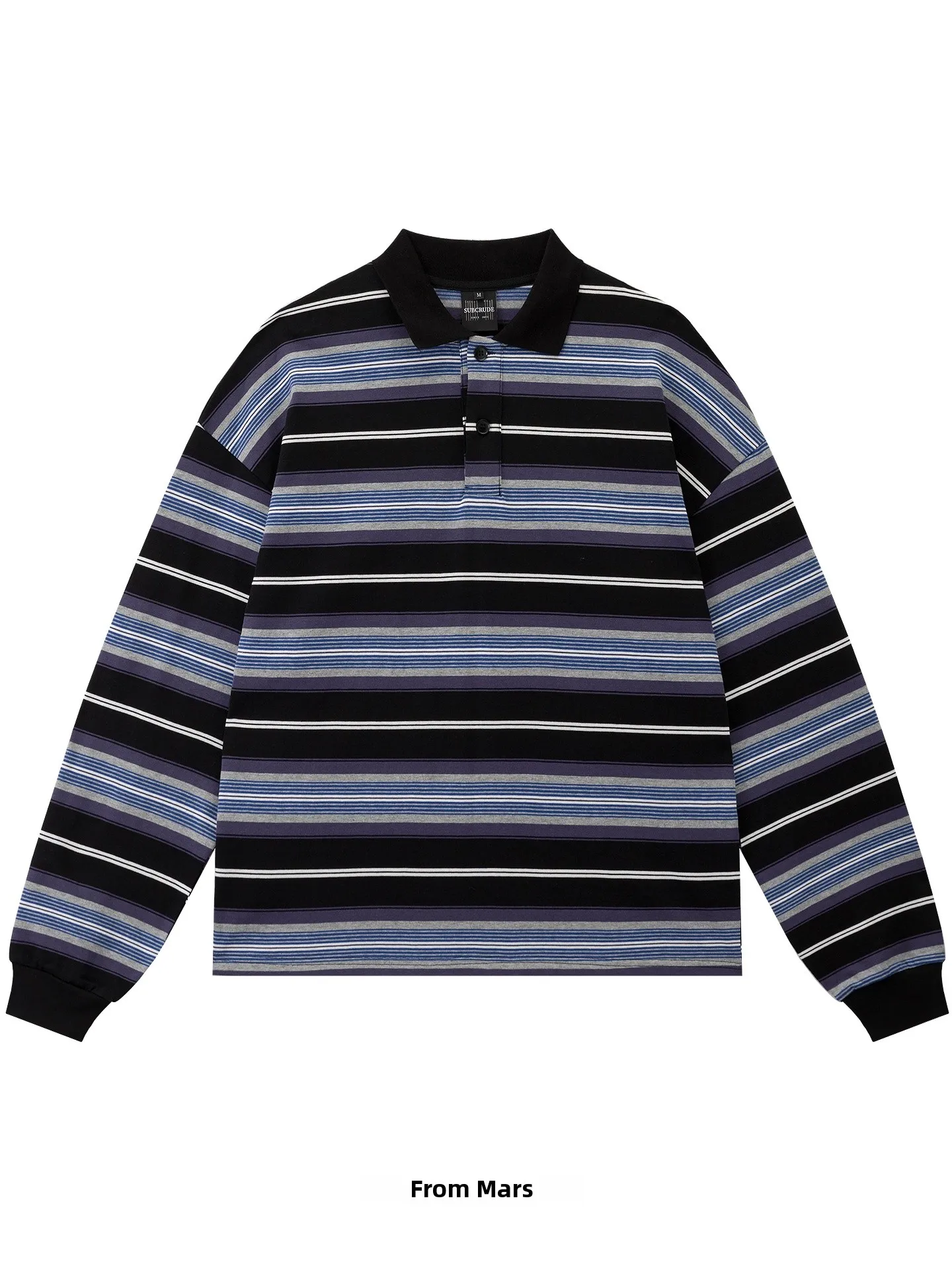 

Свободная футболка с длинным рукавом в полоску от High Street Vintage Collar, модная дышащая хлопковая футболка