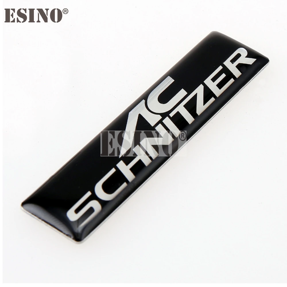 2 x 3D Car Styling Aluminum Glue Decal Car Trunk Emblem Car Accessories Adhesive Badge for AC Schnizer