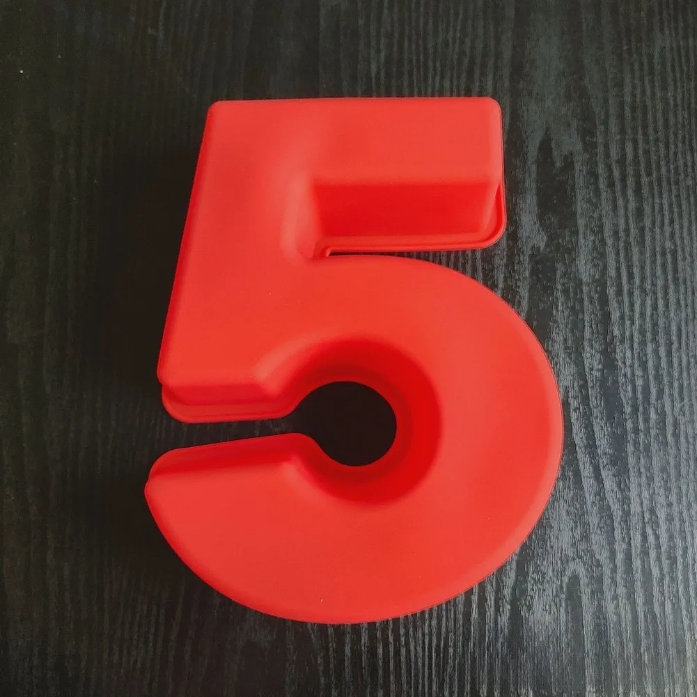 10 Inch Silicone Number Cake Molds 9pcs Set Digits 0 1 2 3 4 5 6 7 8 for Birthday Cake Baking Tool Heat Resistant