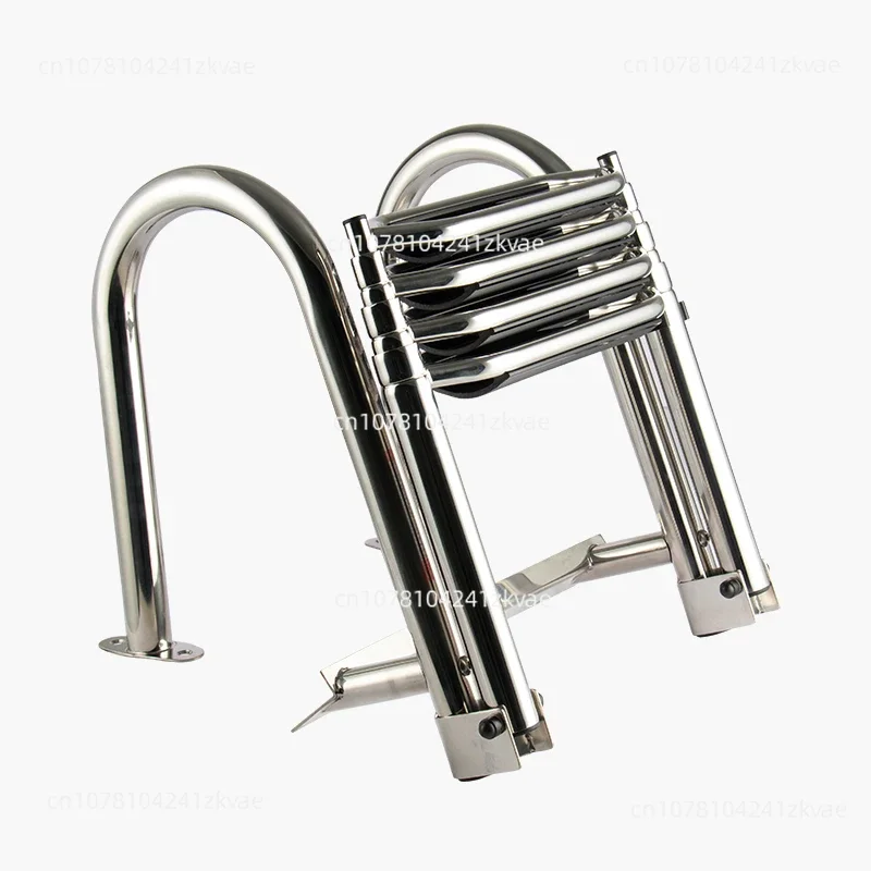 316 stainless steel marine ladder, speedboat, yacht, concealed folding hanging ladder, handrail, telescopic ladder