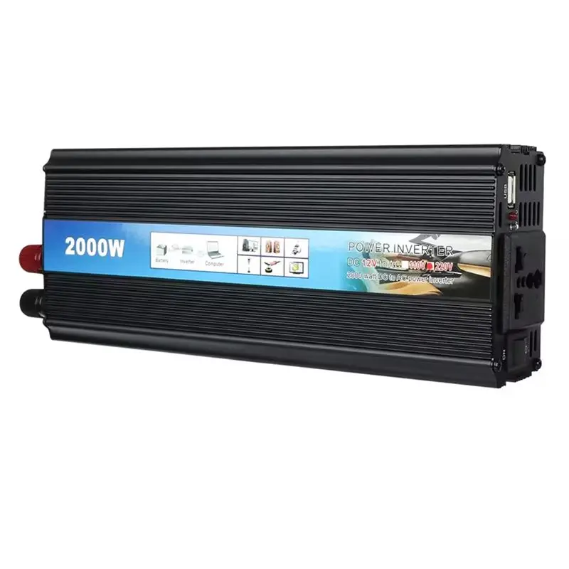 

Universal 2000W DC 12V To AC 220V Power Inverter Modified Sine Wave Car Voltage Converter With USB -N31R