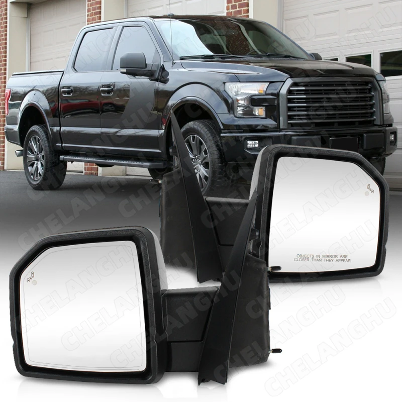 1Pair 16/18Pin Reversing Mirrors For Ford F150 2015 2016 2017 2018 2019 2020 2021 US Version Rear Mirror Assembly No Paint