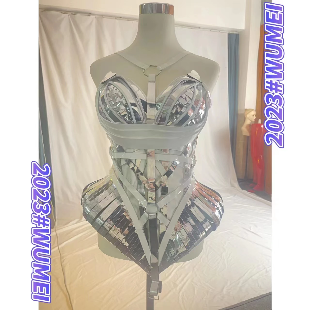 新しいカスタマイズされたナイトクラブセクシーなインタラクティブGOGOツアー雰囲気パフォーマンスドレスバーガールドラッグクイーンコスチュームボディスーツ