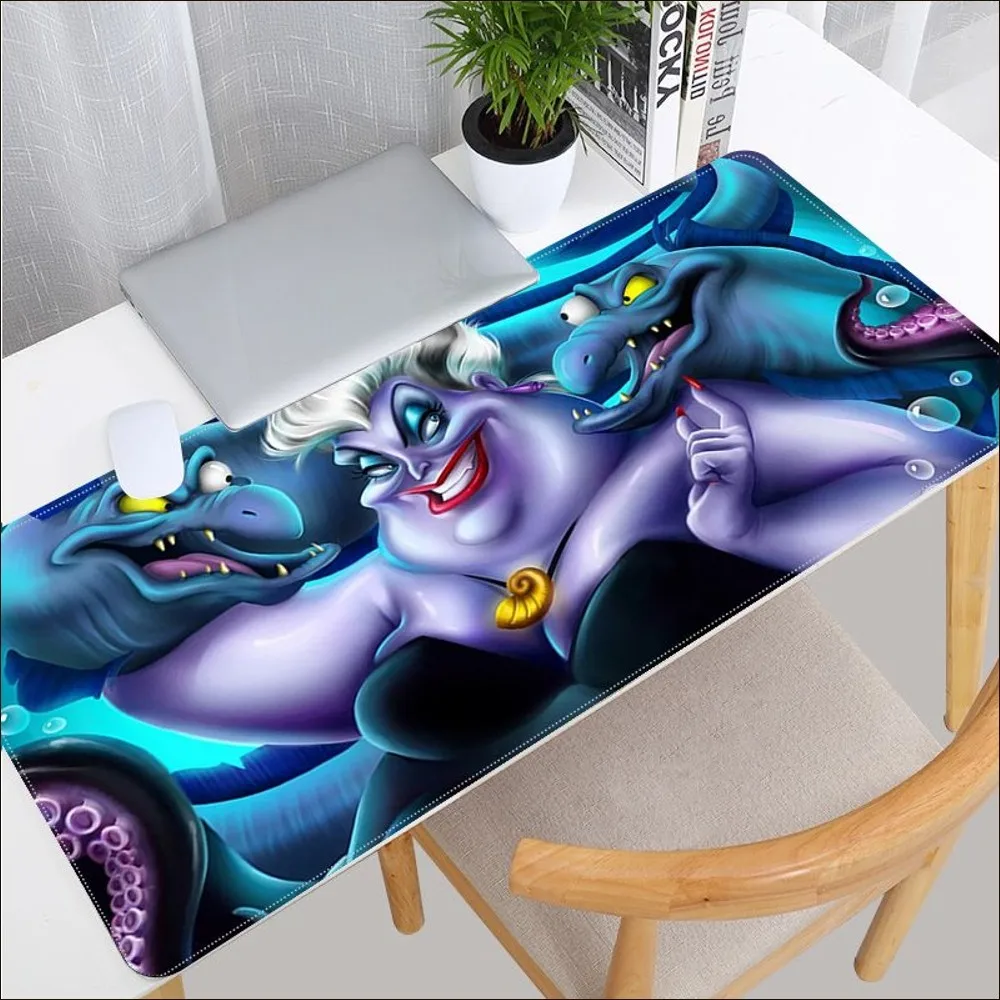 Коврик для мыши Disney Ursula Villains, красивый большой игровой коврик для мыши L XL XXL, размер коврика для мыши для игровой клавиатуры, коврик