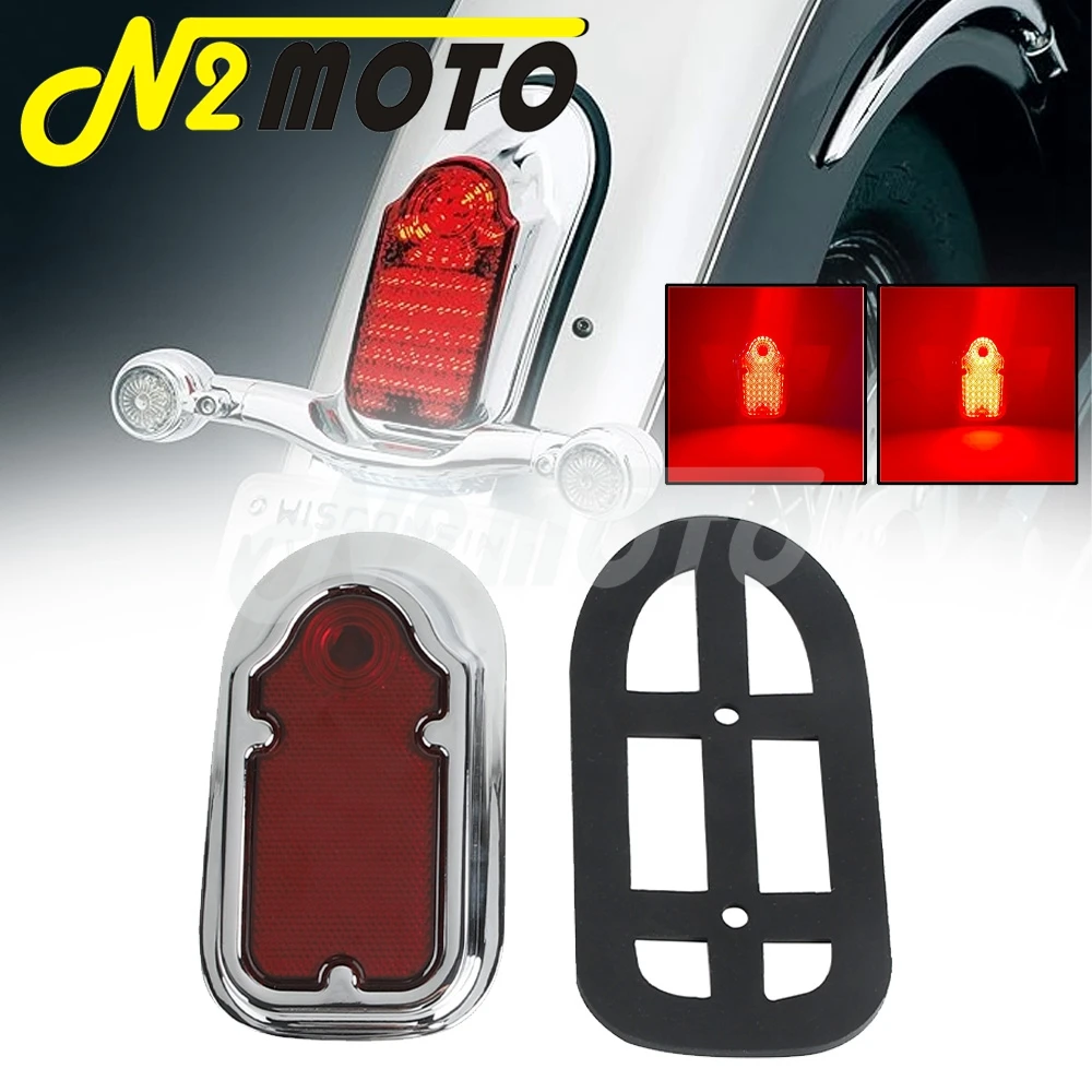 Motorcycle LED Integrated Tail Light Red Tombstone Rear Fender Brake Taillight Universal For Suzuki M109R Harley Kawasaki Yamaha