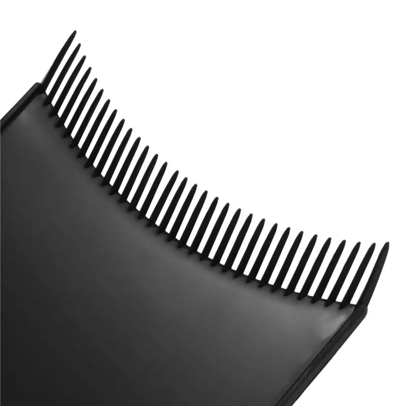 A83X-6Pcs Long Hair Highlighting Sectioning Board Barber Flat Top Paddle Board Comb (Black)