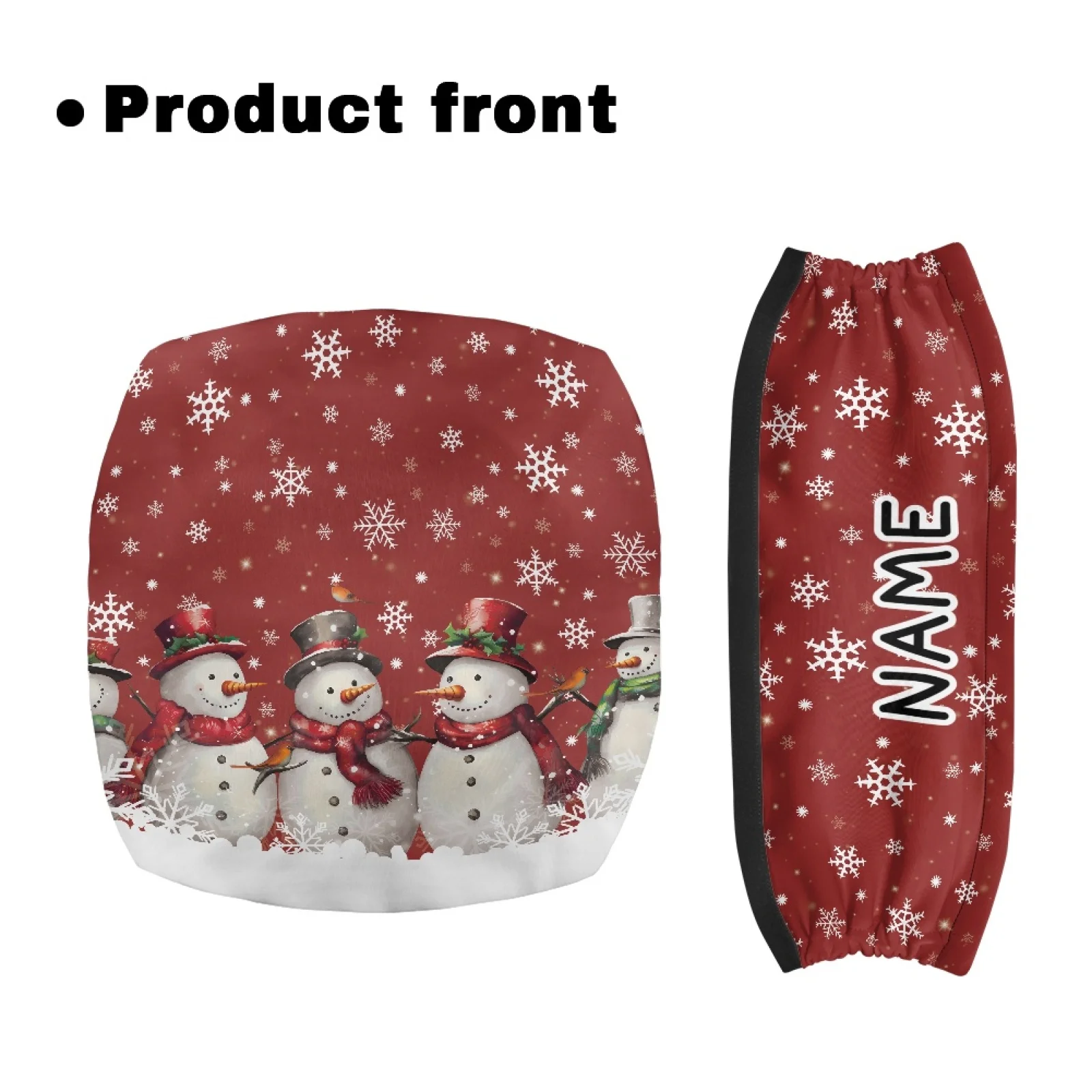 Coloranimal Adjustable Easy to Install 2 Pieces Walker Seat Cushion Cover for Seniors for Neighborhoods Snowmen