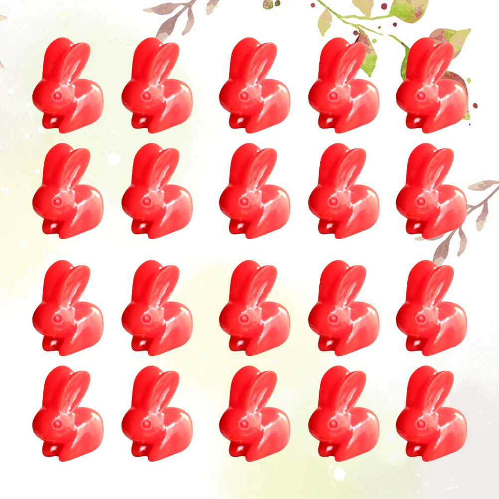 

20Pcs Succulent Decor Resin Rabbit Garden Miniature Landscape Ornament for Home Store Decoration Large Quantity Red