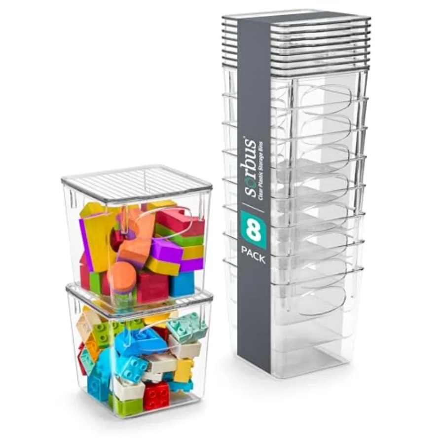 

Clear Plastic - Stackable Organizers for Toys, Clothes, Medicine, Makeup, Closet, Art Supply, Bathroom, Shoes