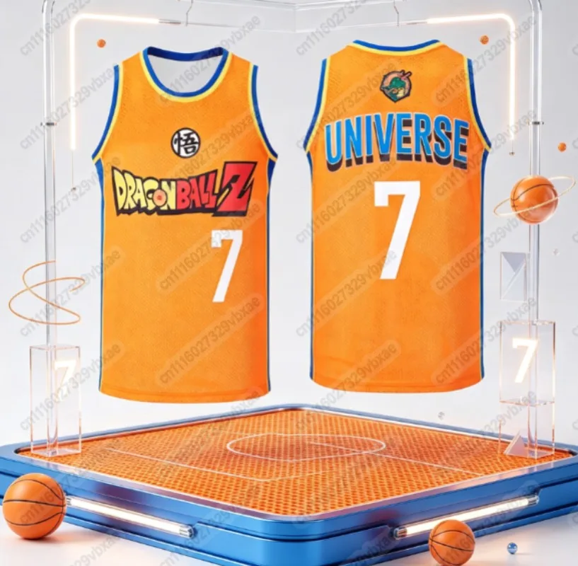 2026 Summer Dragon Ball Goku Oversized Anime Print Men's Sleeveless T-Shirts Workout Vest Summer Quick-dry FamilyMatching