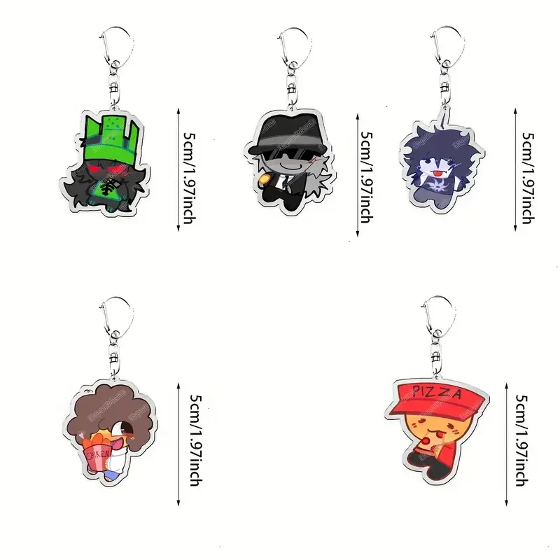 سلاسل المفاتيح المصنوعة من الأكريليك الساخن لعبة ضيف 1337 Noob Shedletsky جون دو c00lkidd إليوت الكرتون كيرينغ قلادة الألعاب الهدايا