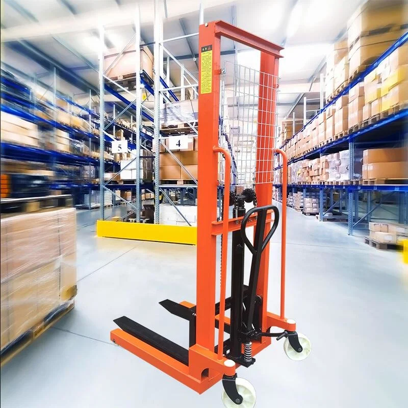 1 T Manual Hydraulic Increase Truck Stacker Forklift Lift Loading