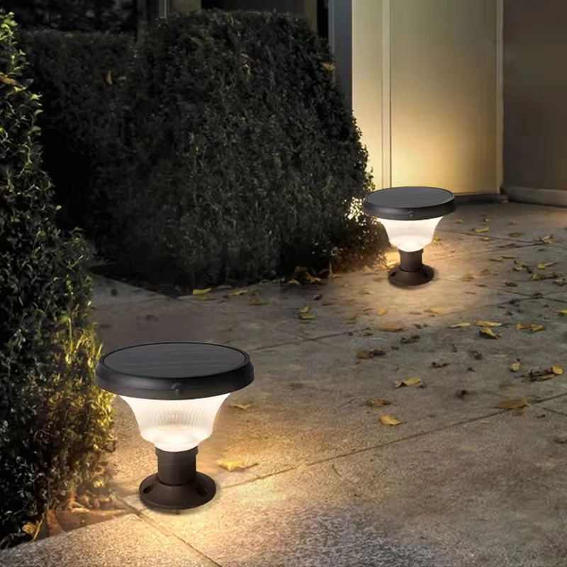 Sofeina Moderne Nordic Post Lamp Creatieve Waterdichte Binnenplaats Led Zonne-Kolom Licht Voor Tuin Balkon Veranda Decor