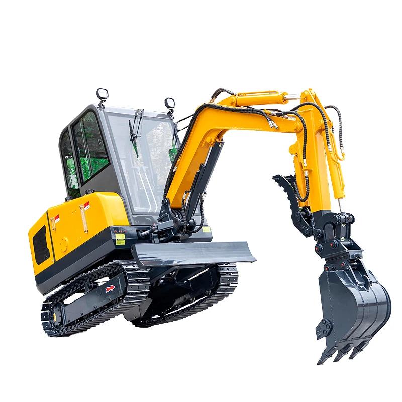 Diesel Engine 2.5T Excavator Mini Digger With Cab Construction Equipment Mini Excavator 2 ton Compact Bagger With Bucket Custom