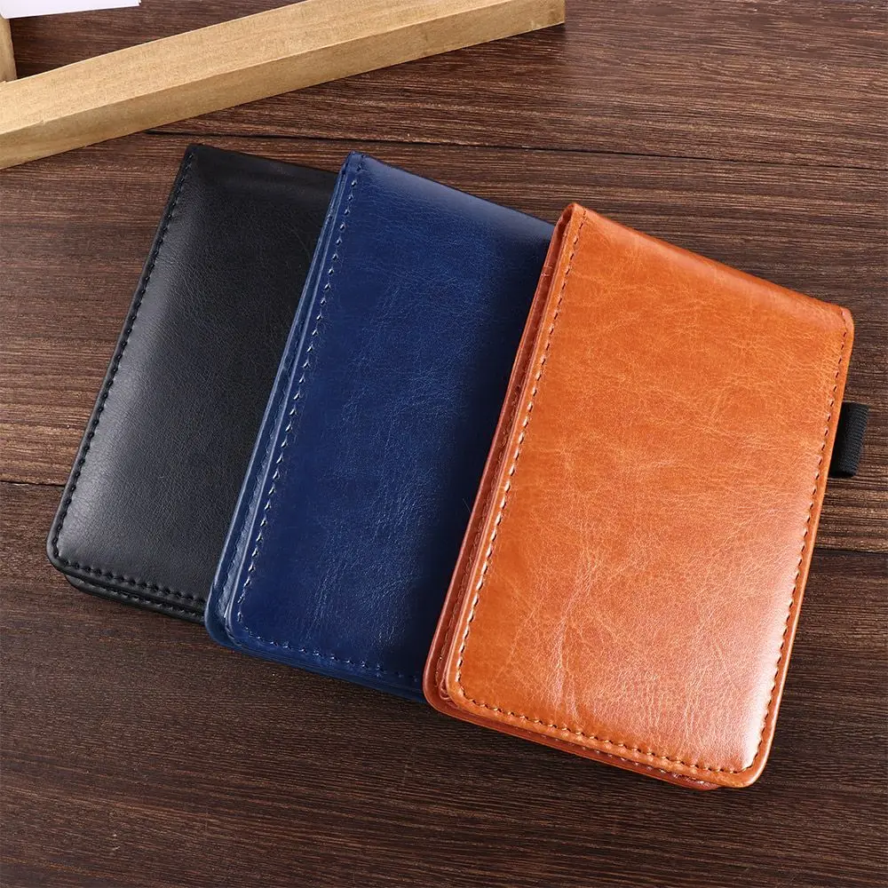 Multifunction School Supplies Memo Pads Retro Leather Cover Diary Business Memos Mini Notepad A7 Notebook Pocket Planner