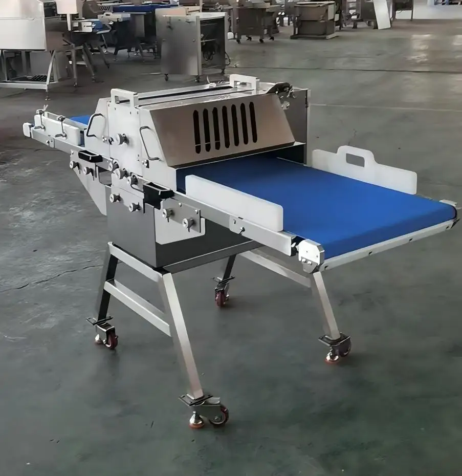 Fresh Meat Cube Cutting Machine Chicken Breast Fish Fillet Cutter Meat Salmon Slicer Machine Fresh Meat Slitting Machine
