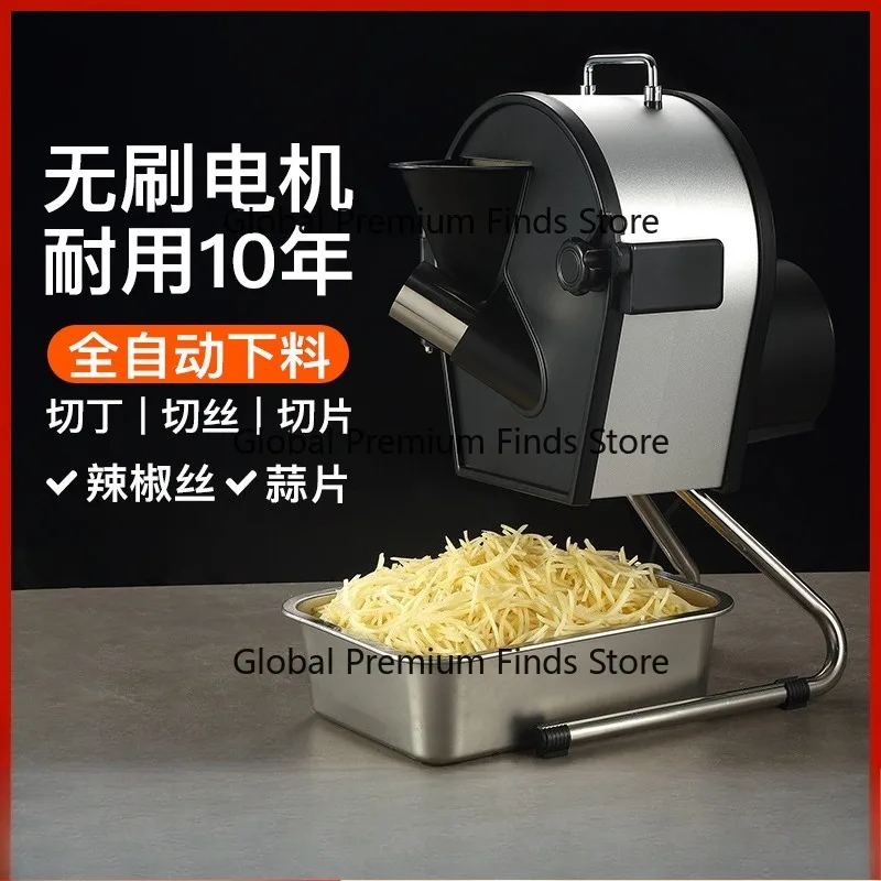Commercial Multifunctional Vegetable Cutter Potato Shredder Garlic Slicer Radish Grater For Dicing Slicing Ring Cutting Chili
