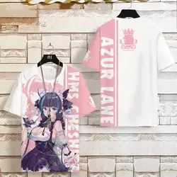 Popular Game Azur Lane T-shirt 3D Print Men/Women Anime t shirt Casual Harajuku O-Neck Short Sleeve Y2k Top Cartoon Tee Clothing
