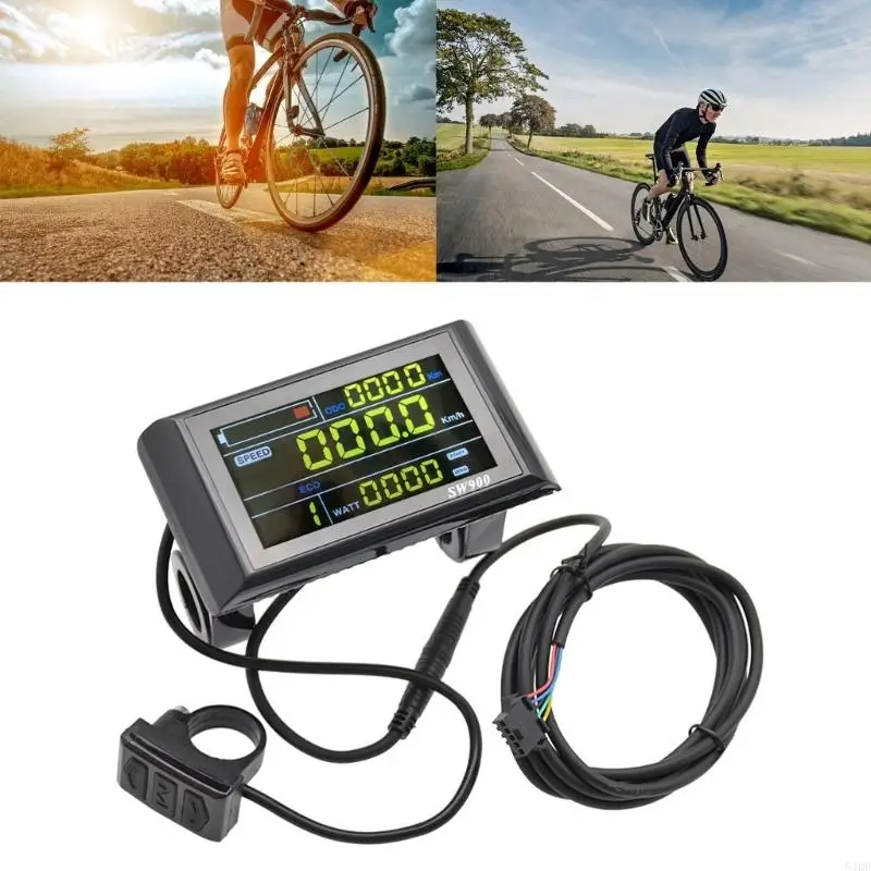 Ebike SW900 LCD Display Control Electric Bicycles Speed Meter Waterproof Plug Record Instrument Control Panel