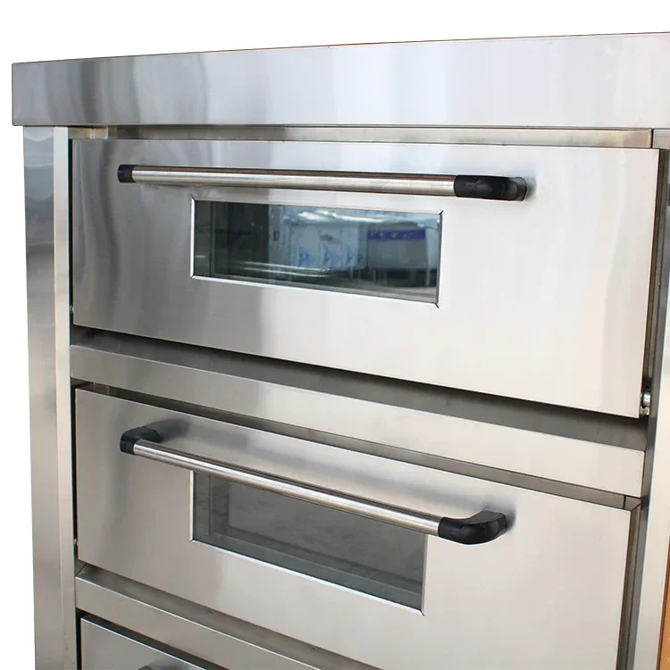 China Best Quality Commercial 3 Deck Oven 6-Tray Gas and Electric Baking Ovens Bread and Cake for Sale