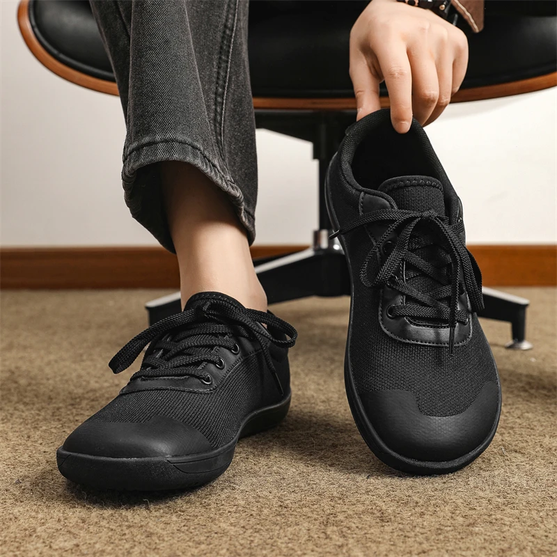 Sepatu Kaki Lebar Wanita/Pria Sepatu Kasual Gaya Minimalis Sepatu Jalan Luar Ruangan Tersebar Sepasang Sepatu Pergelangan Kaki Terbaik Sepatu Kets
