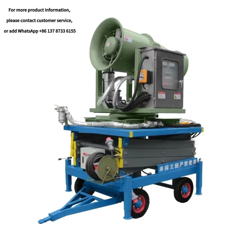 Remote Control Sprayer Agriculture Fog Cannon Dust Suppression System For Mines Demolition Of Elevating Mist Cannon