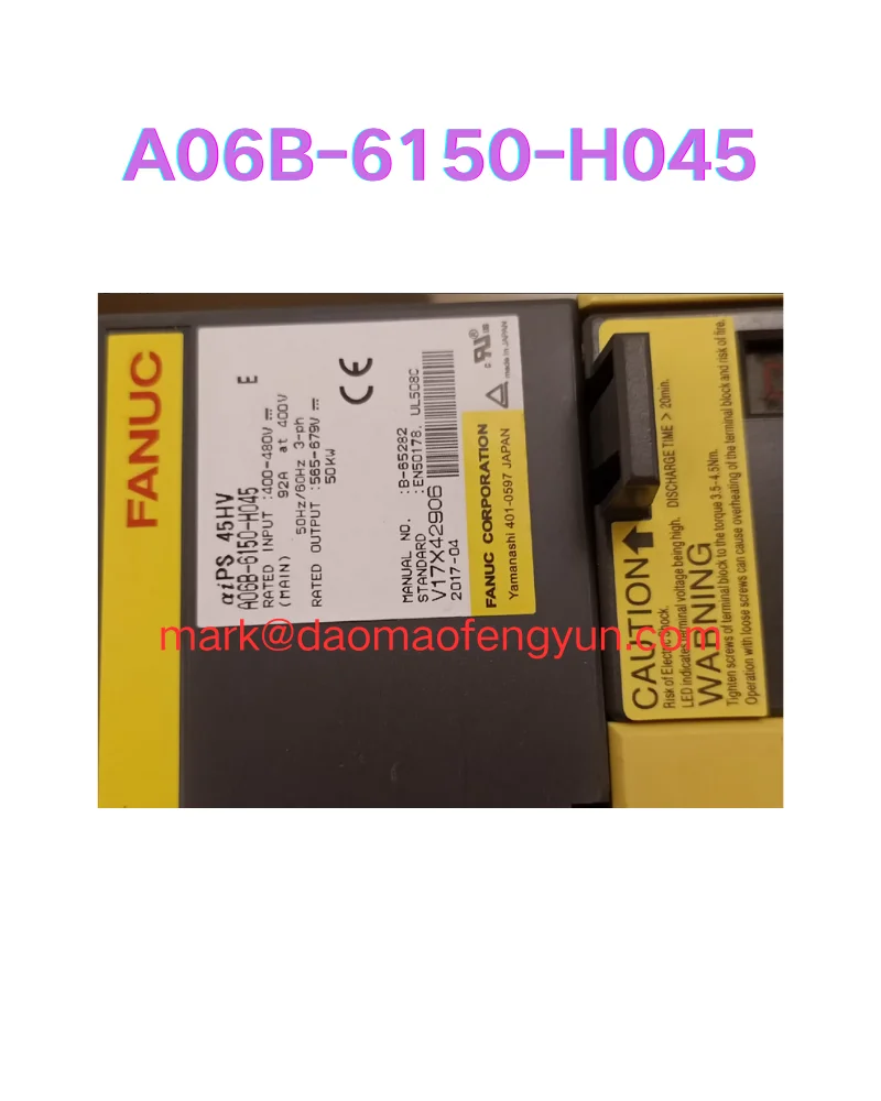 

A06B-6150-H045 Used Servo Drives Tested OK, A06B-6150-H045