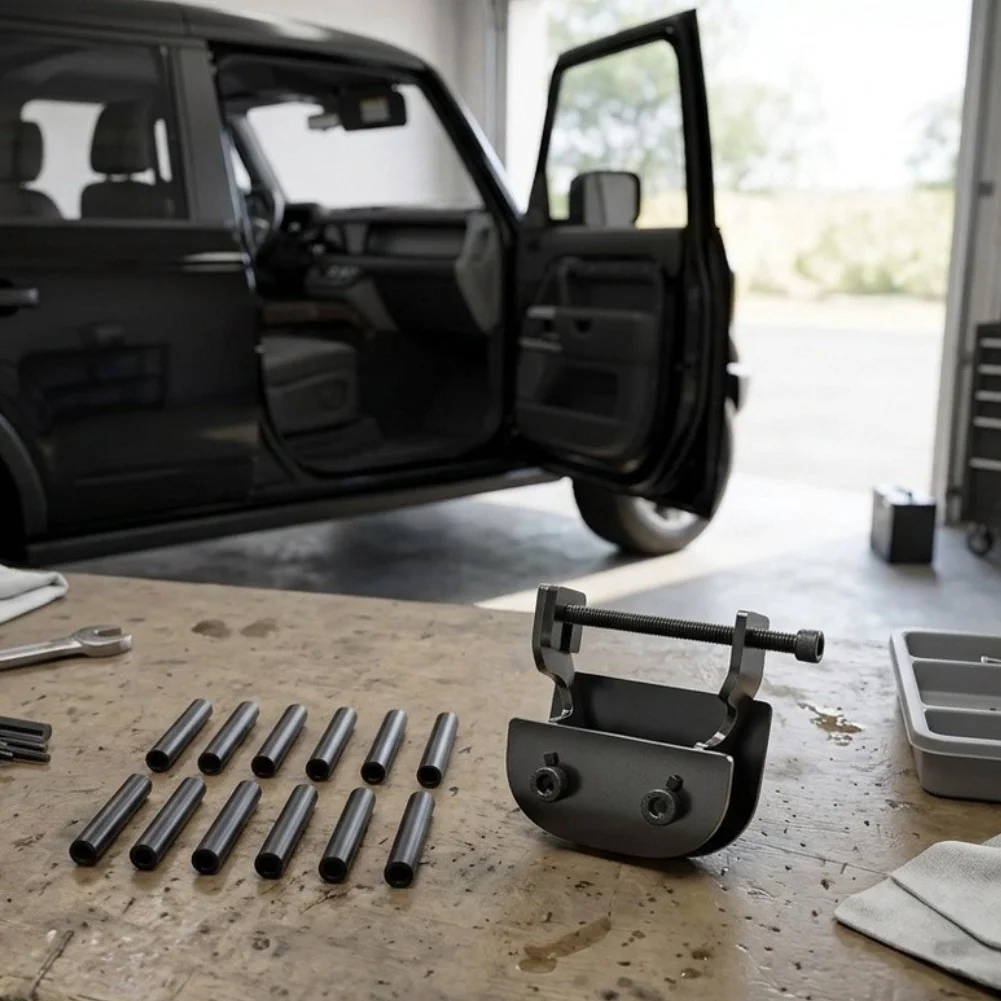 Replacement Sun Visor Hardware Kit with 12 Metal Tubes for Jeep For Wrangler For Jk For JkU 2007 to 2017 Direct Fit