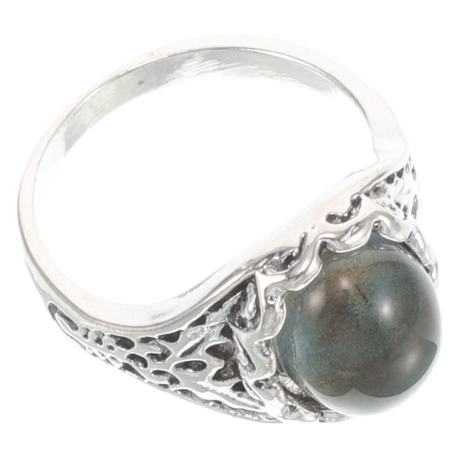 Mood Ring for Women – Vintage Alloy Temperature-Sensitive Color-Changing Round Ring, Size 8