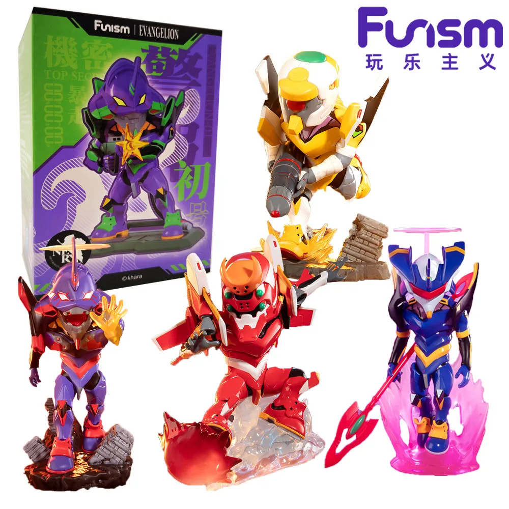 

Подлинная забавная неоновая GENESIS EVANGELION слепая коробка EVA Mark 06, Shinji Asuka, коллекция персонажей аниме, модель, украшение, подарки