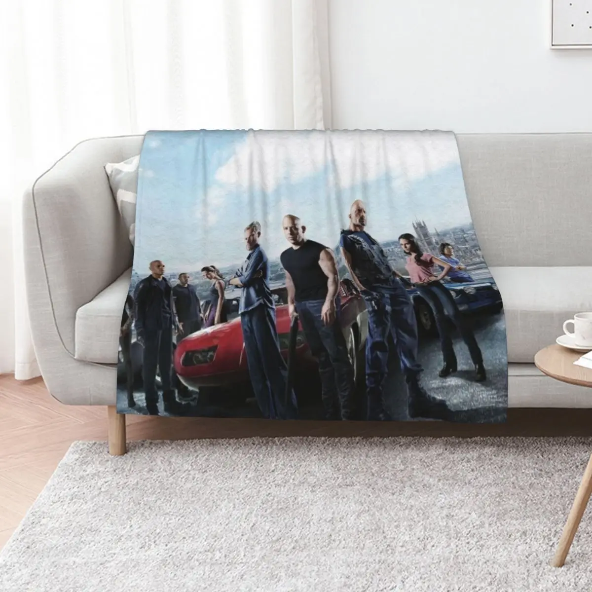 fast and furious Throw Blanket Cute Plaid funny gift Polar halloween for babies sofa bed Blankets