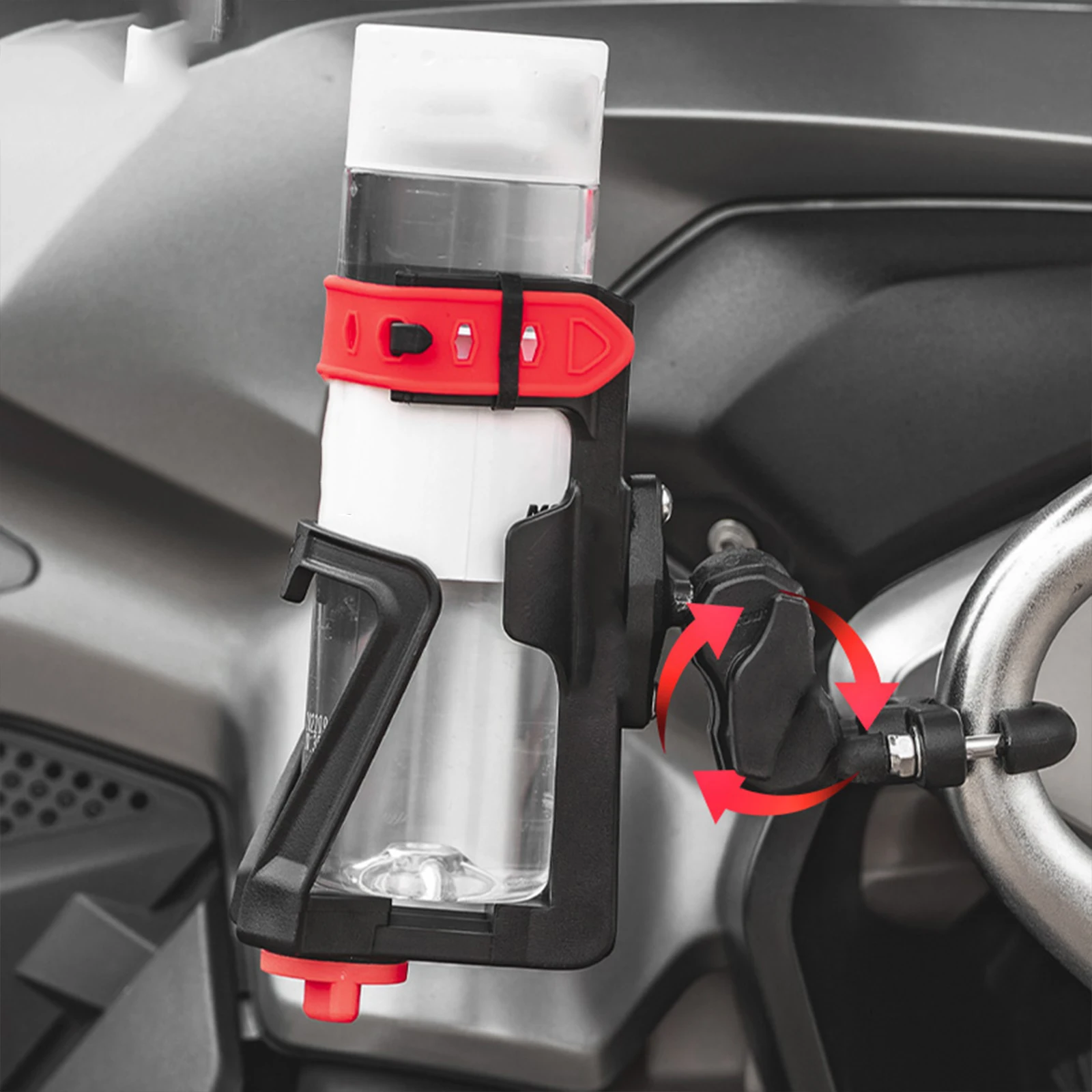 قابل للتعديل دراجة نارية المشروبات زجاجة ماء شرب كأس حامل لهوندا NC750X لسوزوكي DL650 لسيارات BMW R1200GS ADV #5