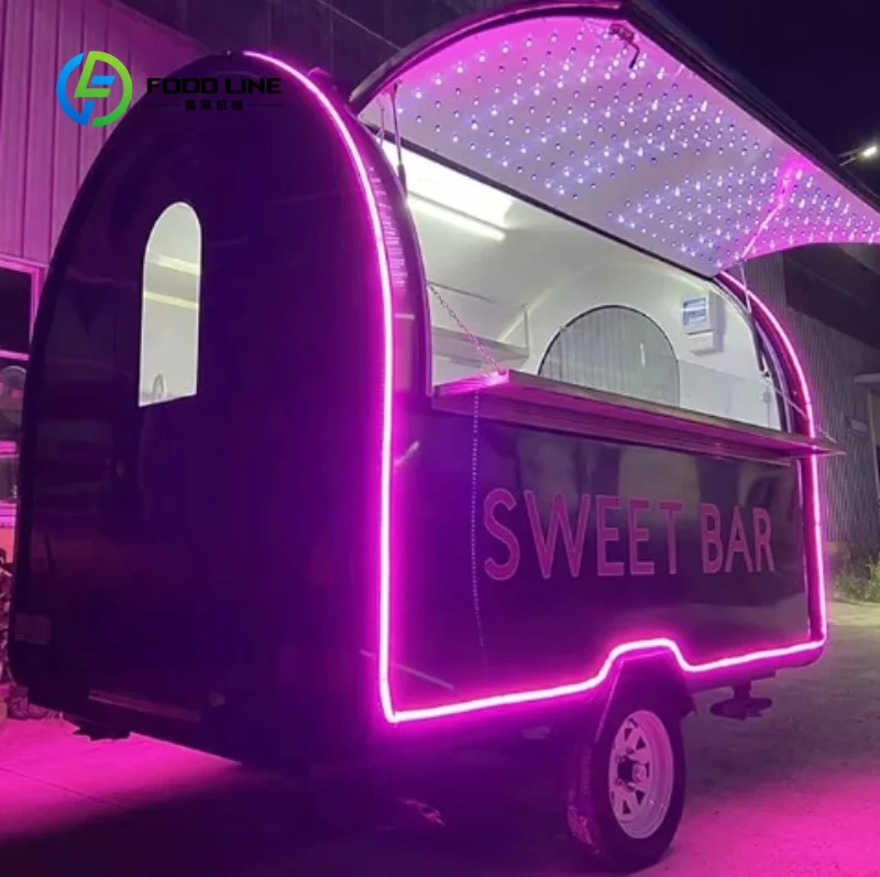 Stainless Steel Catering Food Cart Mobile Kitchen Cart Street Food Service Cart for Hotel Restaurant Catering Business
