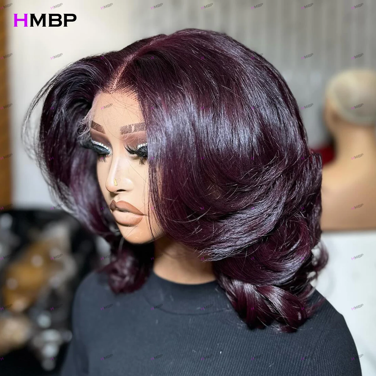 pre-plucked-hair-purple-colour-bouncy-curly-glueless-wig-human-hair-ready-to-wear-360-13×6-hd-lace-frontal-human-hair-for-women