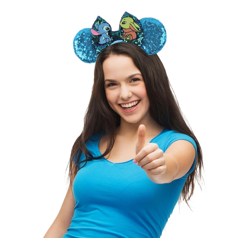 1pc Disney Headband Fun Stitch Pattern Design Parent-child Party Holiday Accessories Girls' Exquisite Gifts Hair Accessories