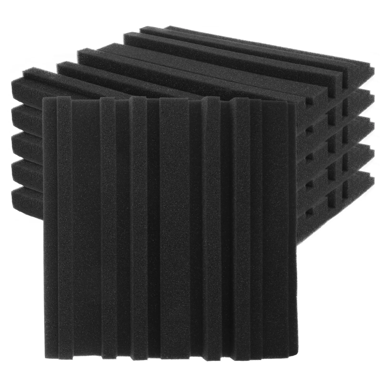 

6pcs Black Sound Absorbing Cotton 30x30x2 5cm High Density Fire Retardant Panels for Studio KTV Office Theater Wall Foam
