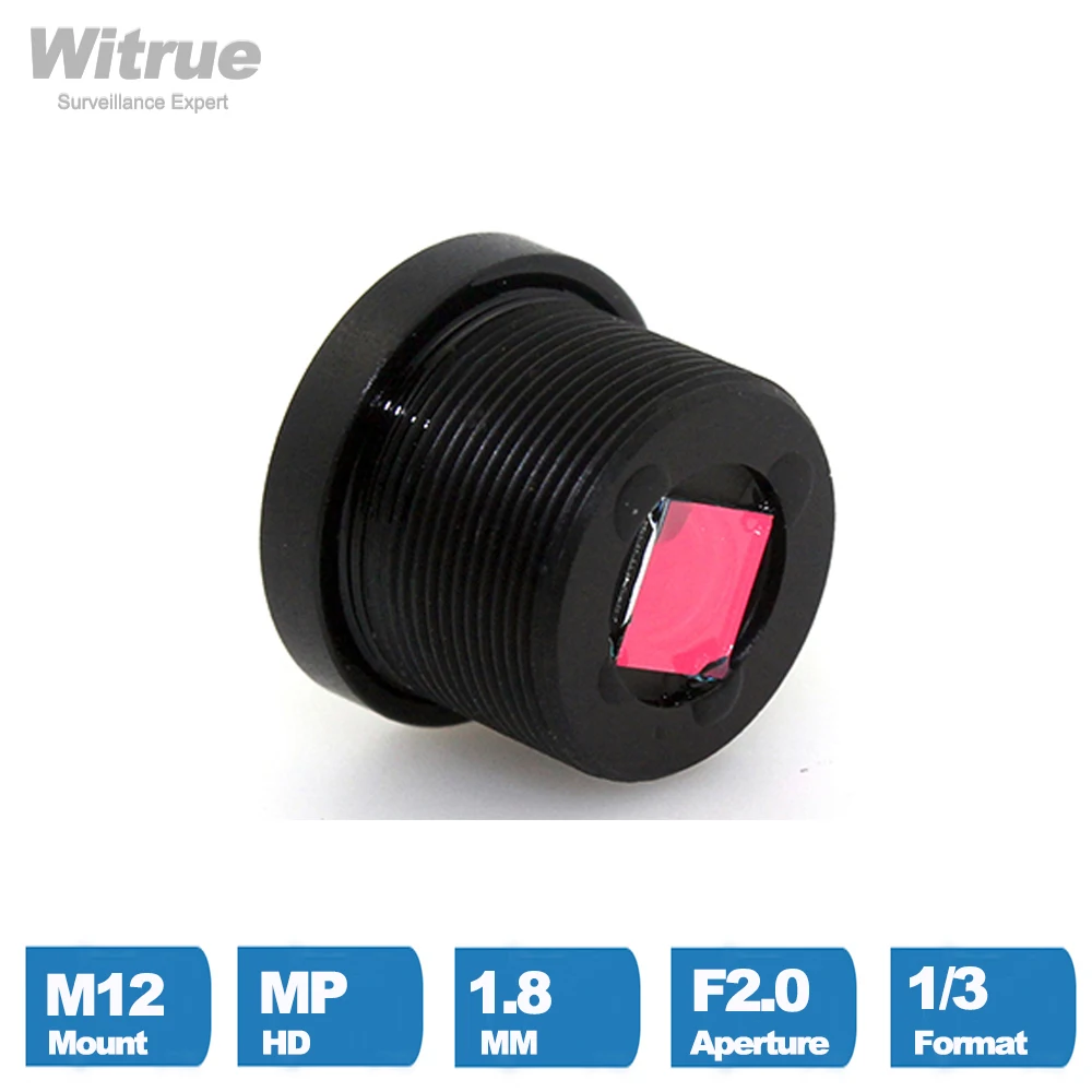 HD CCTV Lens 1.8mm M12*0.5 Mount 1/3 F2.0 160 Degree with 650nm IR Filter for Video Surveillance IP Camera