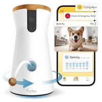 360° Dog Interactive Camera Rotating Pet Treat Dispenser Camera with Speaker Voice Interactive Home Security & Dog Safety Alerts