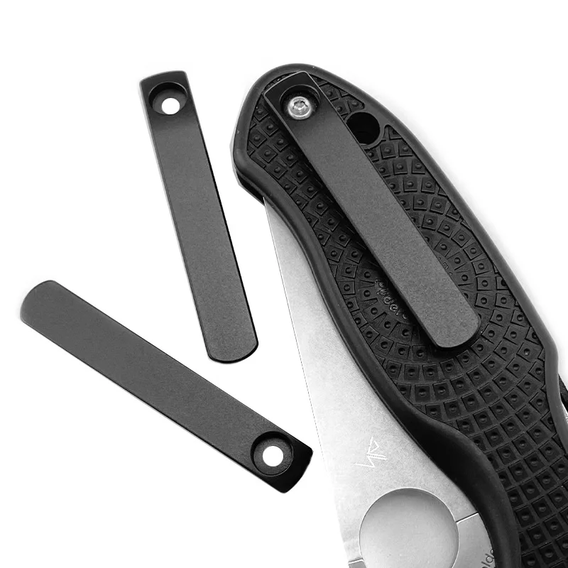 CNC 7 Colors Knife Titanium One-piece Pocket Clip for Spyderco Para3 Lightweight Dragonfly Autonomy1 Manix 2 LW Watu