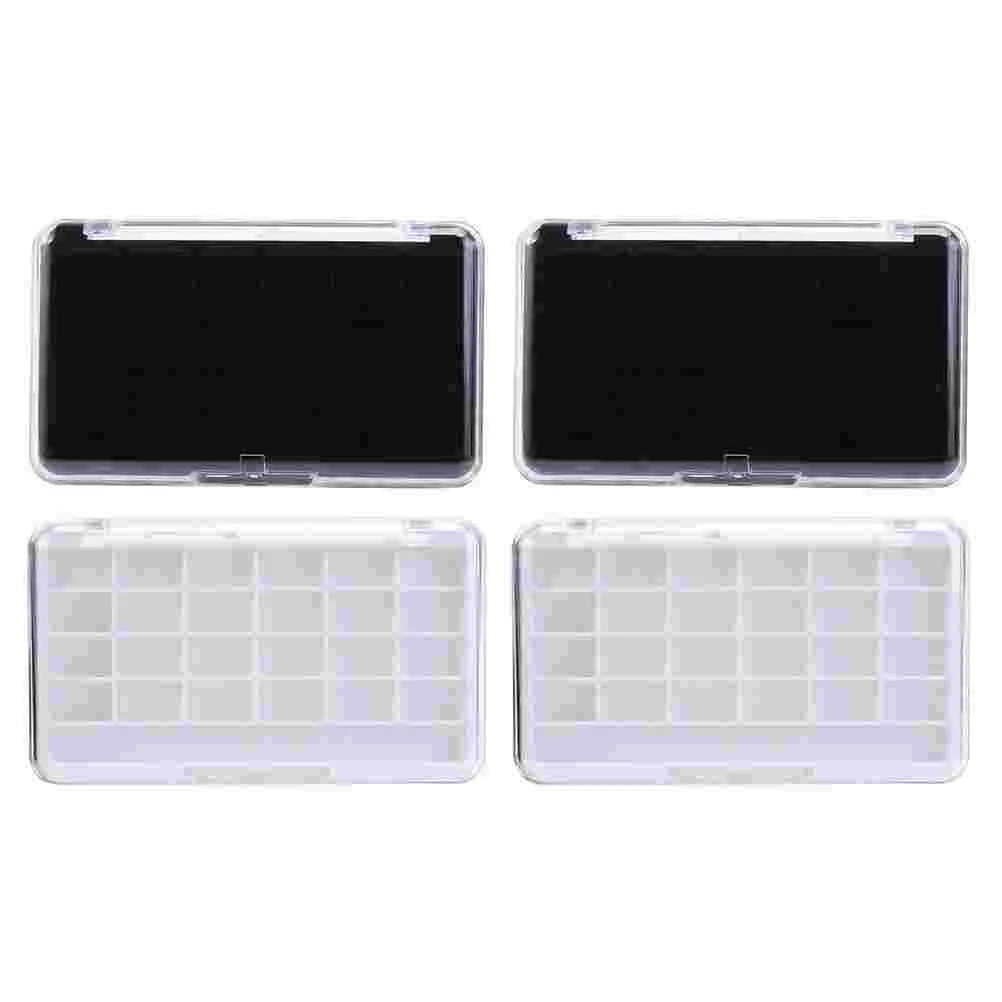 

4 Pcs Empty Eye Shadow Box Blush for Cheeks DIY Eyeshadow Sub Plate Cases Tray Organizer Pp Container Pallets Package