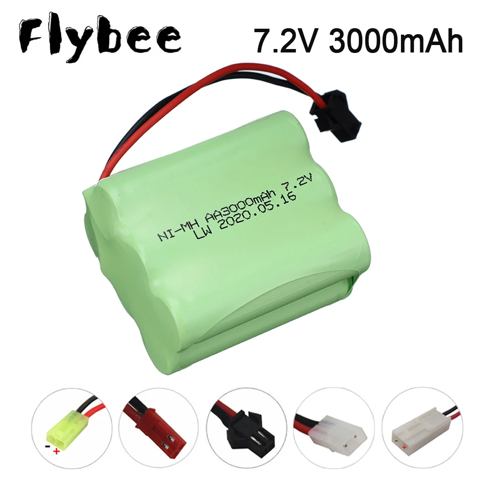 

7.2V 3000mah rechargeable NI-MH AA battery for Remote control electric toy boat car truck 7.2 V 2400 mah aa nimh battery