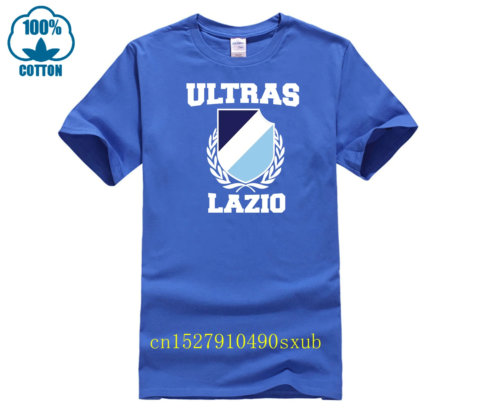 Ultras Lazio Black Tee Shirt FootballFans T Shirts Mens Fashion Short Sleeves Cotton Bottoming T Shirt Top Clothing