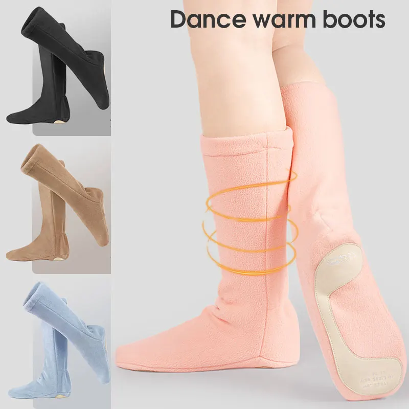 

Women Winter Warm Dance Boots Girls Warm Ballet Boots Thickened Fleece Ballet Dance Shoes Sock Adult Soft Soled Jazz Dance Shoes