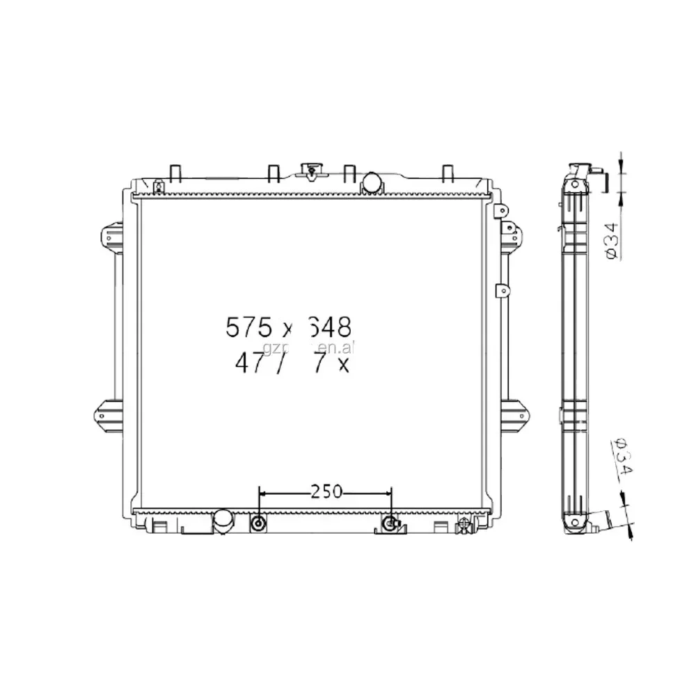 Aluminum auto car radiator for 2011 Toyota Prado Landcruiser 150 4.0 AT 16400-31710