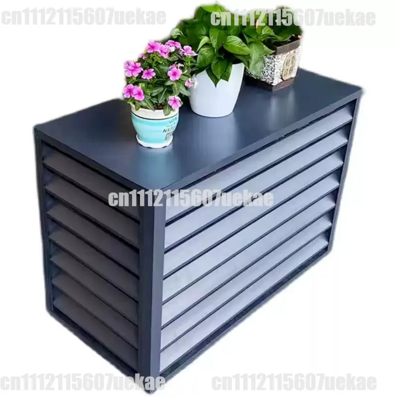 For Aluminum Alloy Air Conditioner Outdoor Unit Cover, Rainproof Vent Louver, Electric & Manual Control