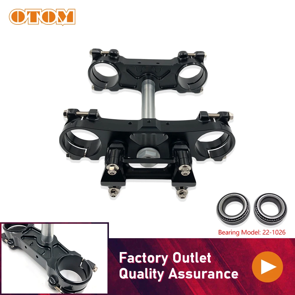 OTOM CNC Triple Tree Clamps Steering Stem And Handlebar Riser Mount Clamp For KTM HUAQVARNA Motorcycle Steering Column Assembly