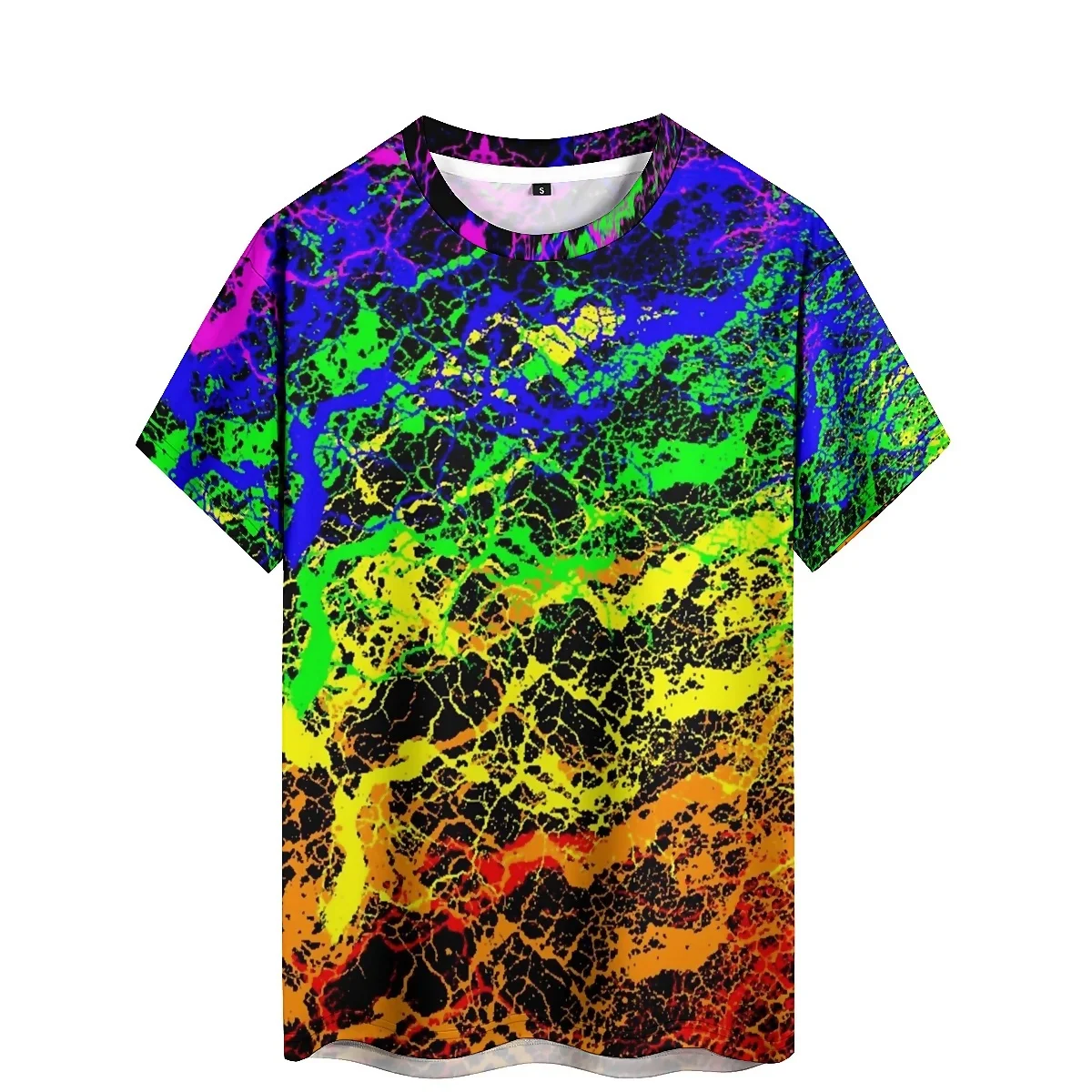 

Christmas Abstract Dizzy Print Men's 3D Printed Short-Sleeve T-Shirt - 3D High-Quality Men's Printed Top