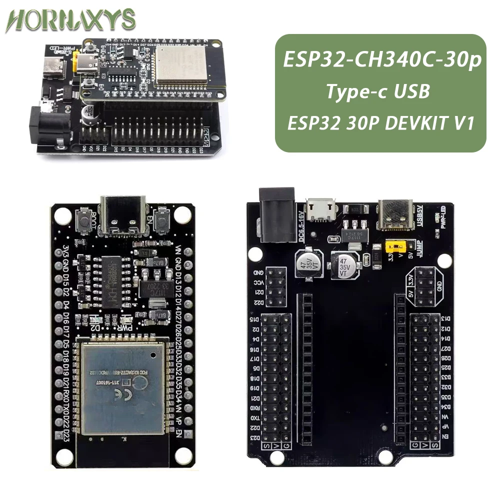 ESP32 Development Board TYPE-C USB CH340C WiFi+Bluetooth Ultra-Low Power Consumption Dual Core ESP32-DevKitC-32 ESP-WROOM