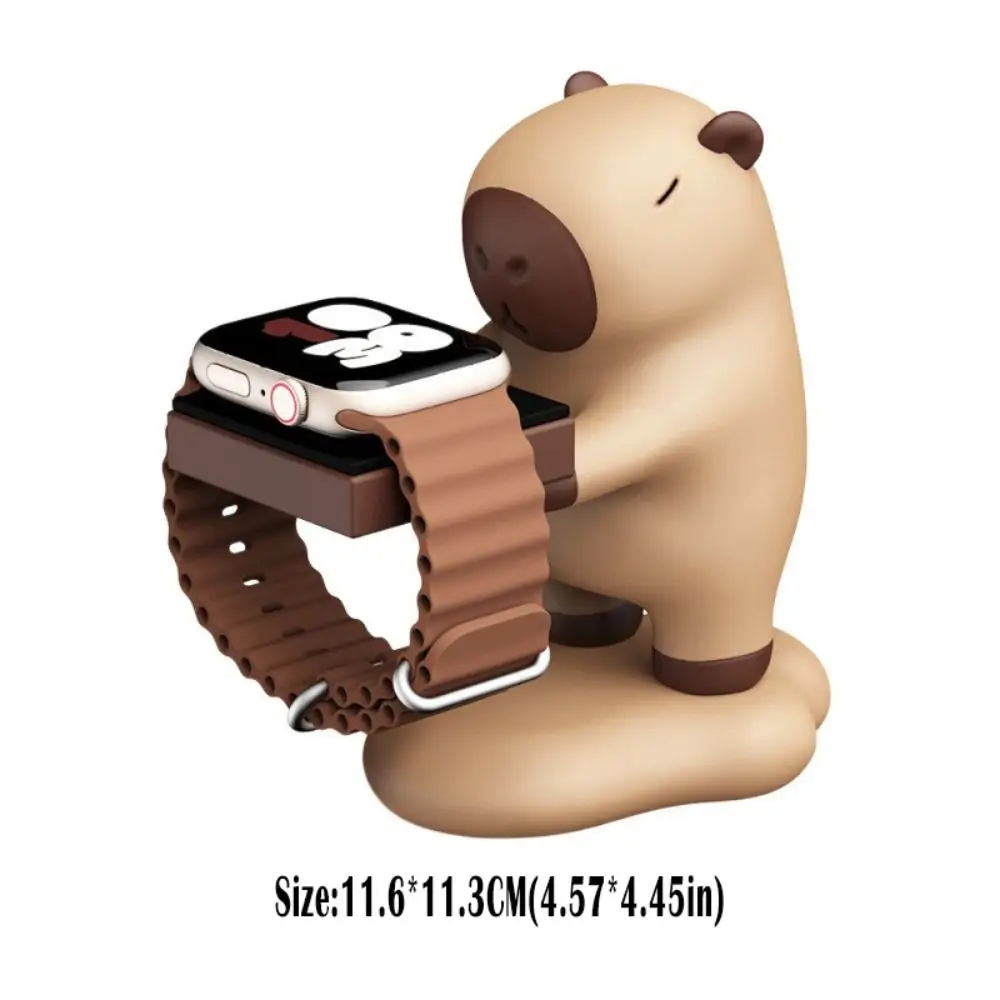 Soporte de carga para reloj Capybara, base de carga de diseño bonito Kawaii, soporte de carga antideslizante multifuncional para Apple Watch